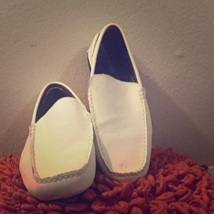 Men’s white loafers